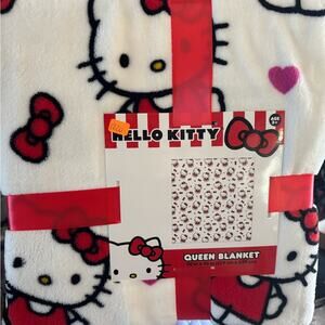 Hello Kitty Queen Blanket - Red and White